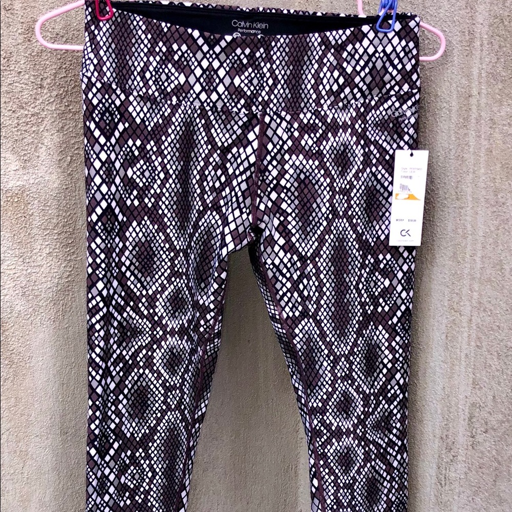 Calvin Klein Athletic Leggings Ruched Ankle NWT SM